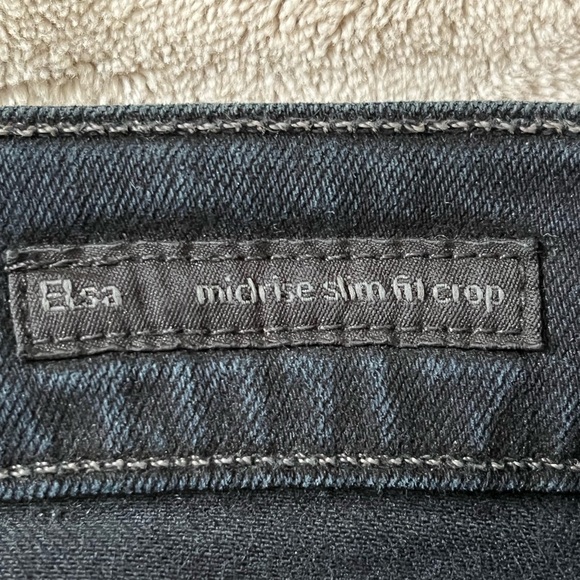 Citizens of Humanity Elsa Mid Rise Slim Crop Wren Washed Black Jeans Womens 24 - Picture 10 of 16